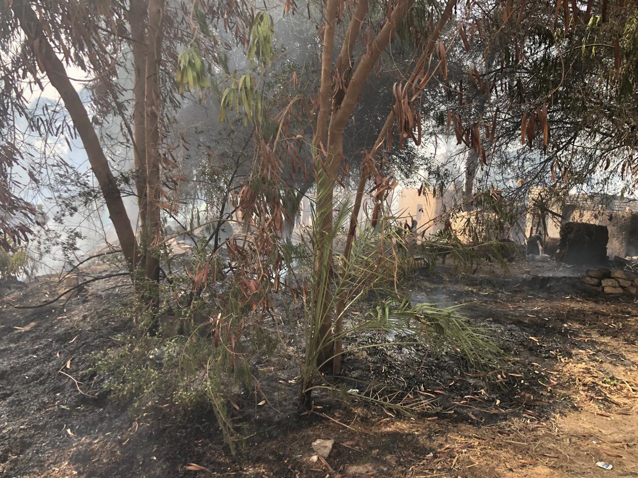 أثار الحريق 