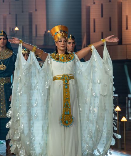 فريدة عثمان في حفل افتتاح المتحف الكبير