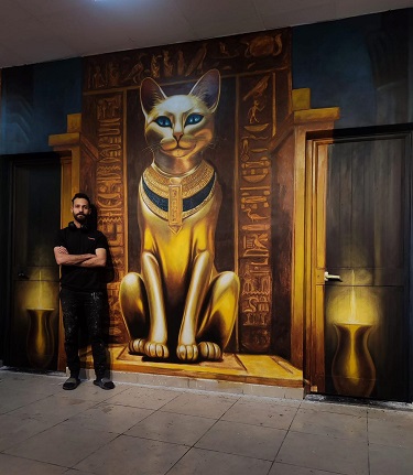 رسمة قط فرعوني