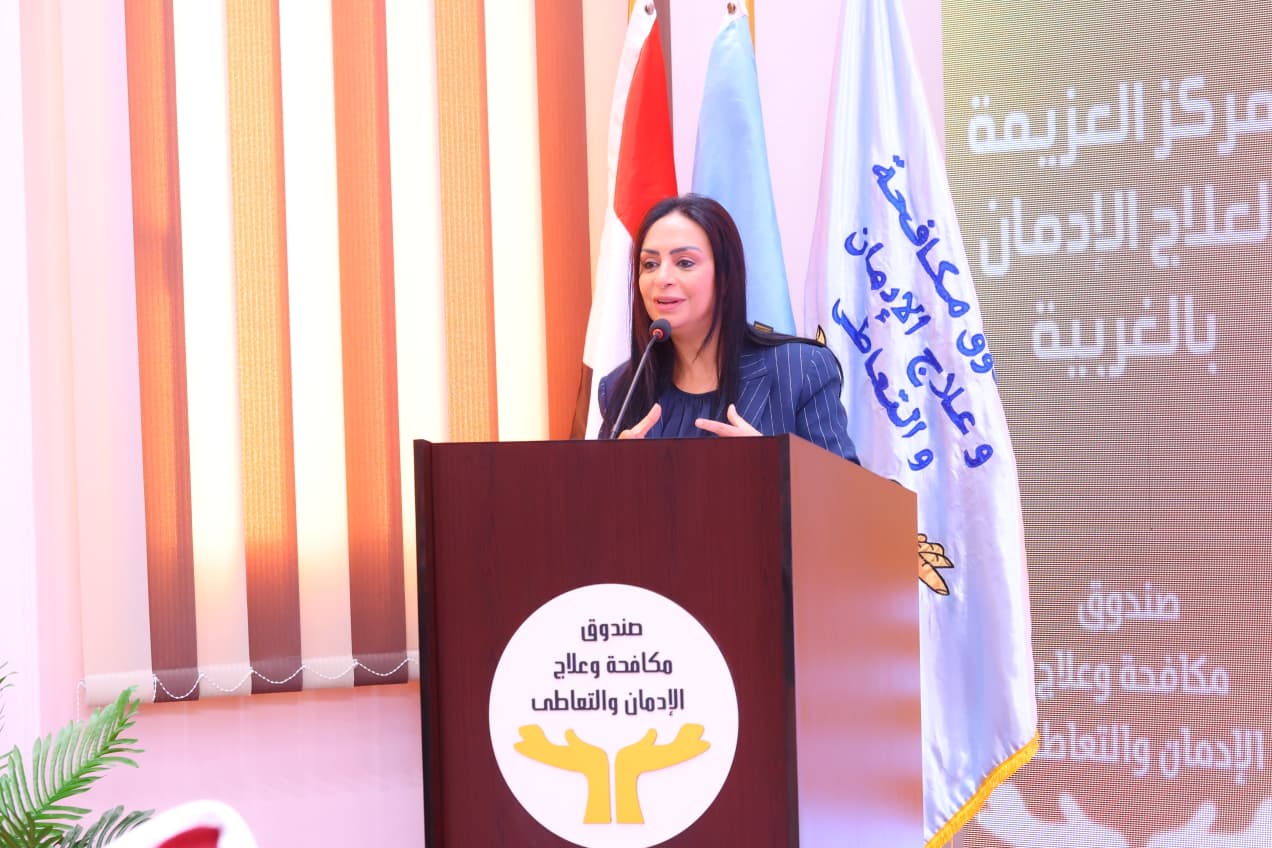 الدكتورة مايا مرسي خلال الافتتاح