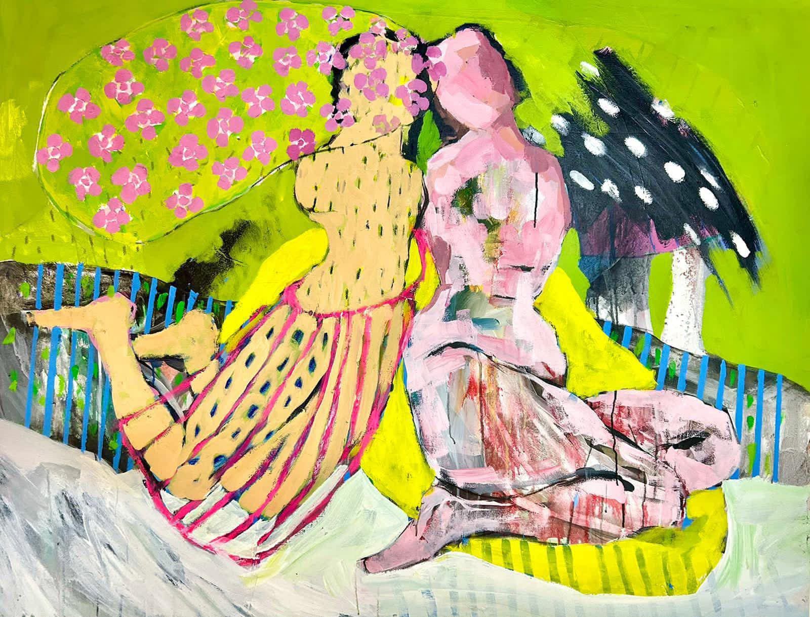 إحدى اللوحات المشاركة في المهرجان