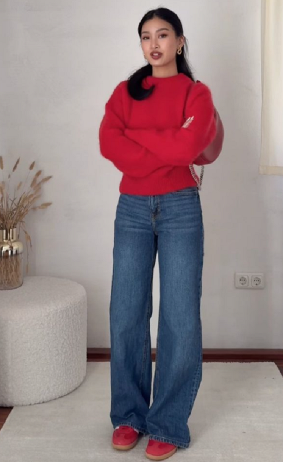 جينز واسع الساق