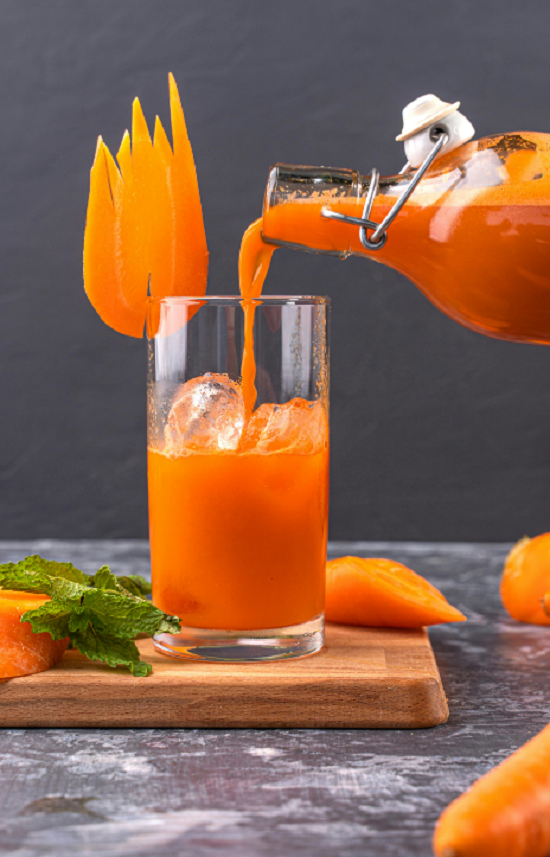 عصير برتقال مع الجزر