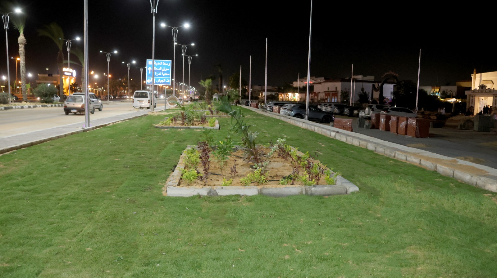  أعمال التطوير بطريق البلاچات ومنتجع الفيروز السياحى (1)