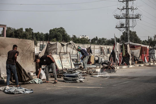 خيام النازحين فى مخيم البريج