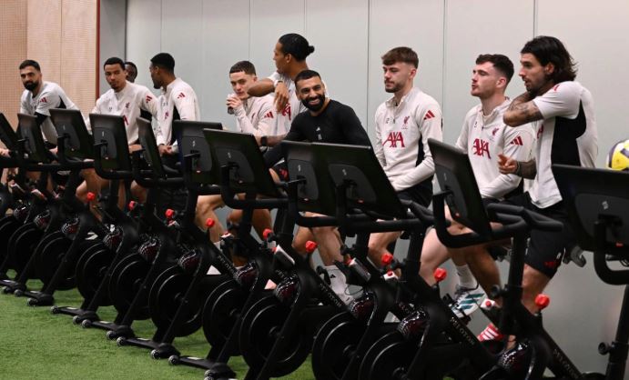 محمد صلاح في تدريبات ليفربول