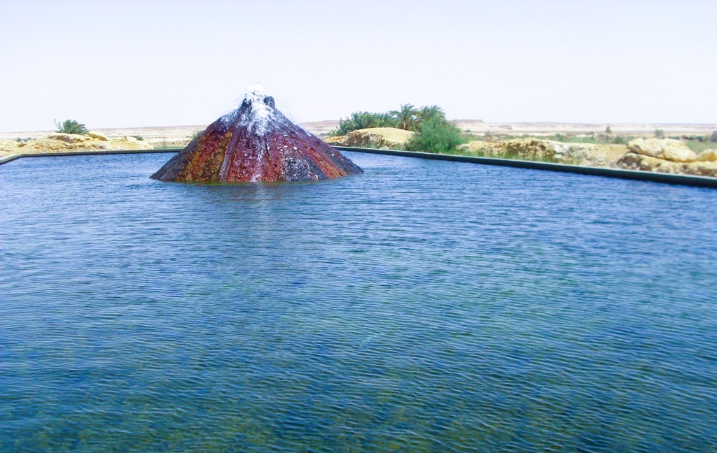 حوض تبريد مياه العيون الفوارة - قارة ام الصغير