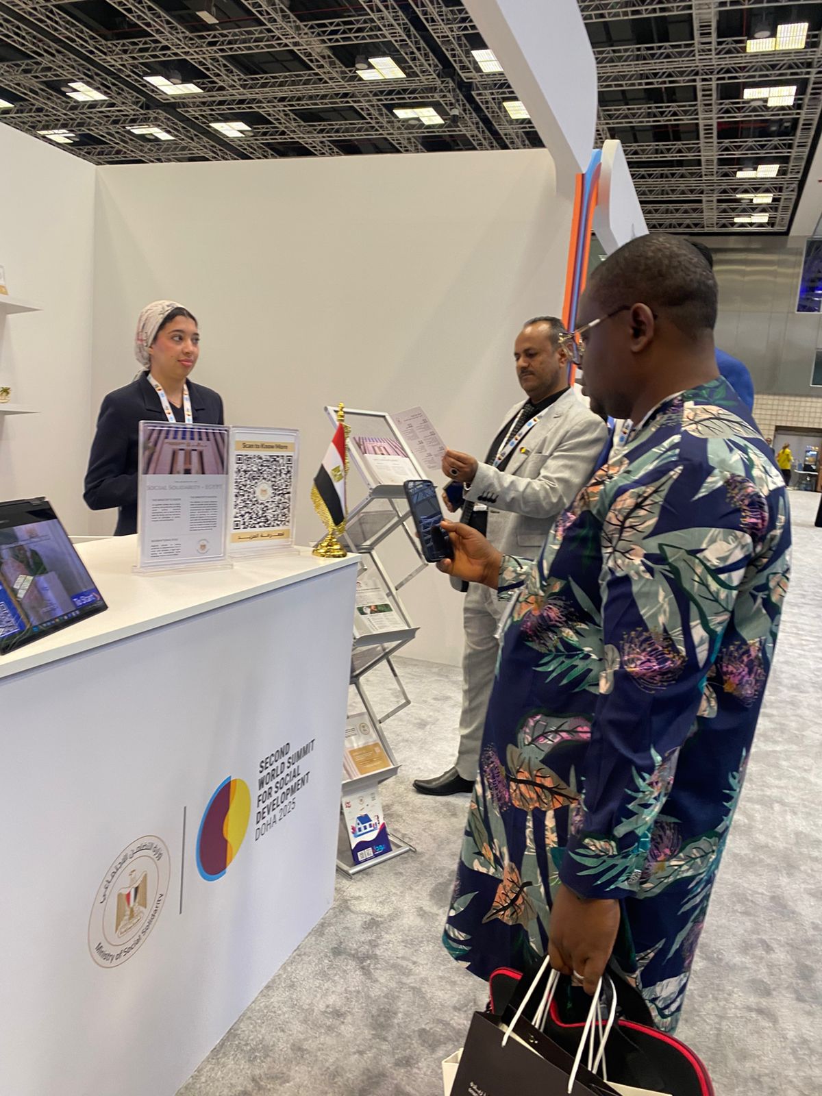 جناح وزارة التضامن بمؤتمر القمة العالمية للتنمية الاجتماعية بالدوحة