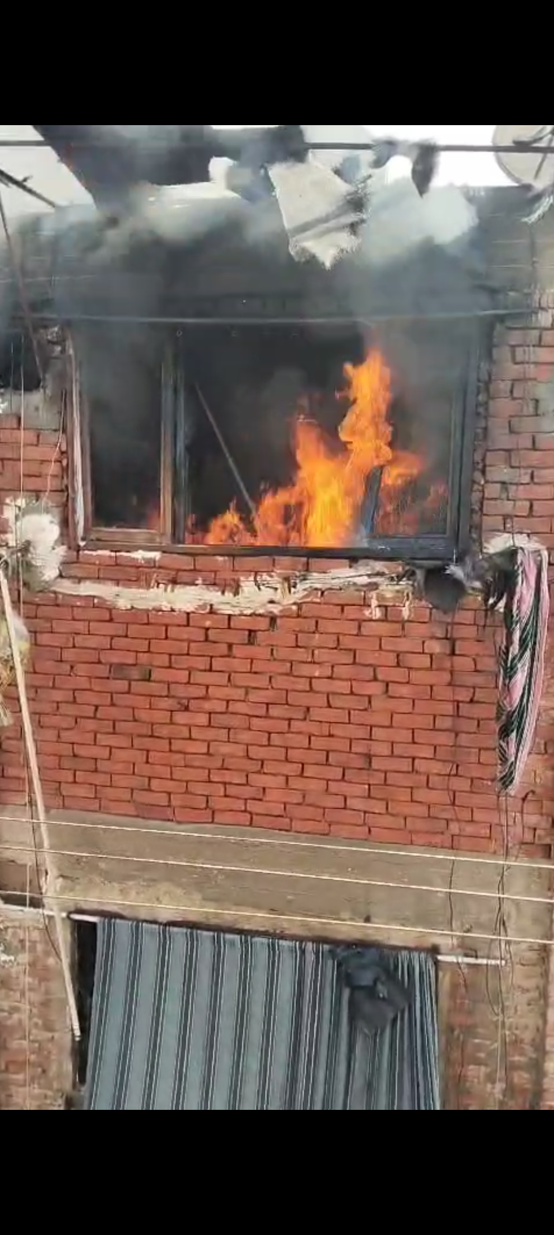 حريق بشقة في شبرا الخيمة