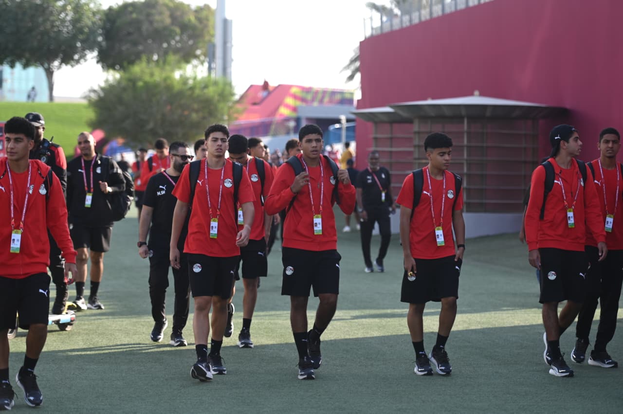 منتخب مصر للناشئين قبل مباراة فنزويلا