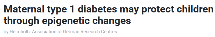 اصابة الأم قد تقلل خطر الإصابة بالسكر من النوع الأول لدى الأطفال