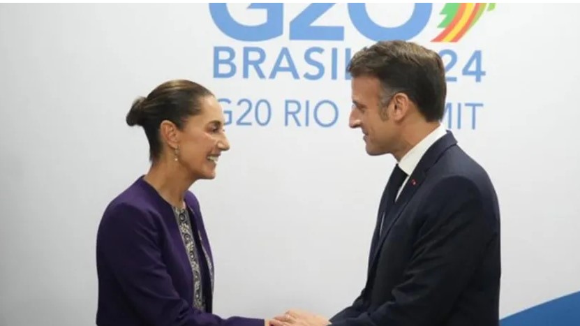 ماكرون ورئيسة المكسيك ماكرون ورئيسة المكسيك