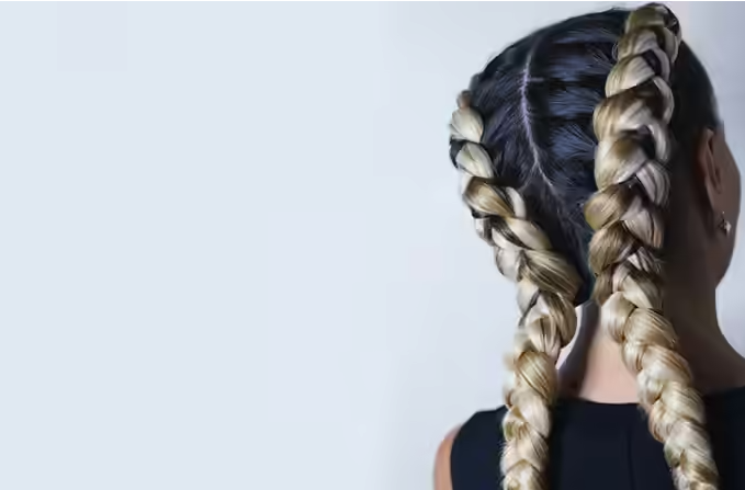 ضفائر للشعر الكثيف 