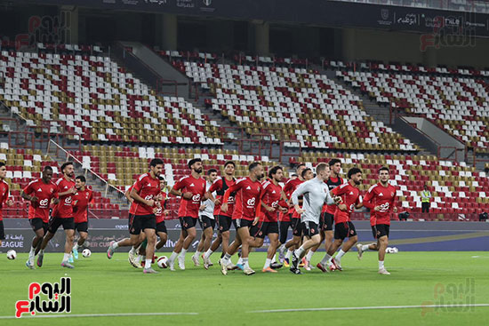 تدريب فريق الاهلى الاخير قبل مواجهة الزمالك