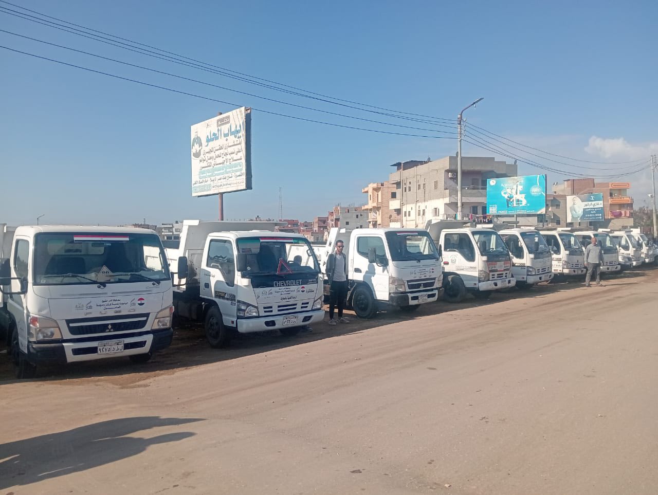 اصطفاف معدات الحامول بكفر الشيخ