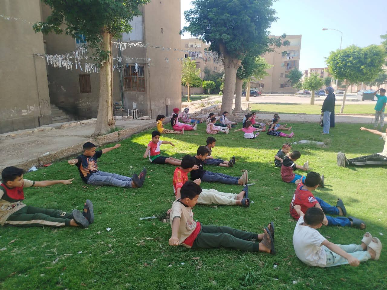 ممارسة الرياضة بالحدائق