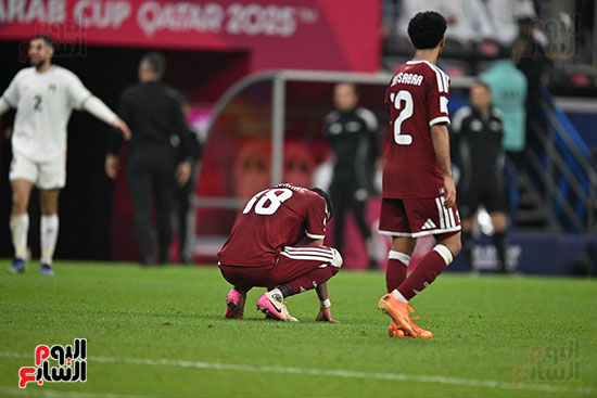 صدمة لاعبي المنتخب القطري بعد الهدف