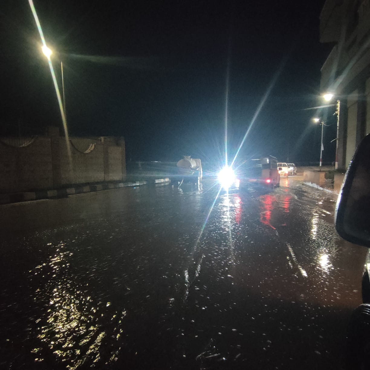 رفع مياه الأمطار شمال كفر الشيخ