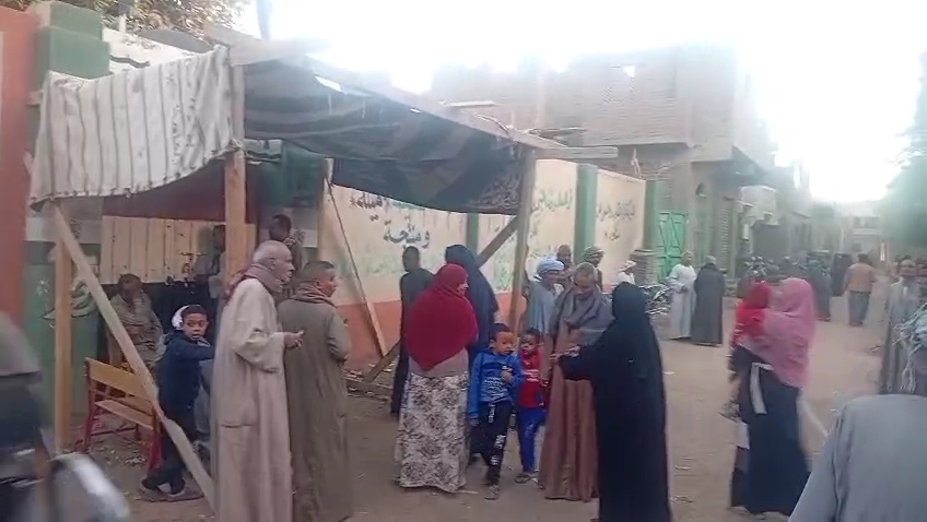 تحمل صغيرها وتتجه للتصويت تحمل صغيرها وتتجه للتصويت