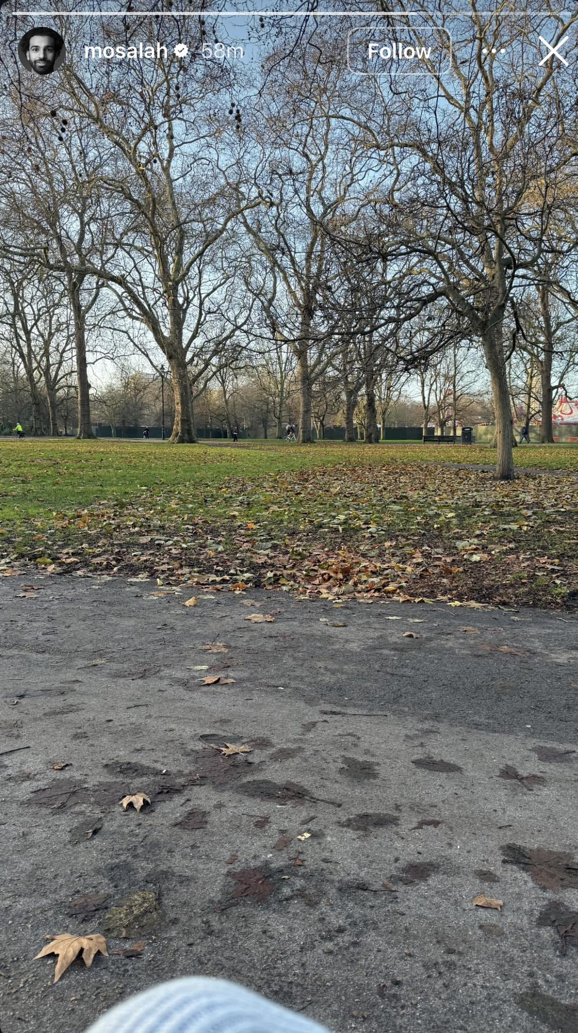 صفحة محمد صلاح على الانستجرام