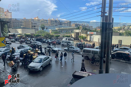 الأمطار بمدينة المنصورة الأمطار بمدينة المنصورة