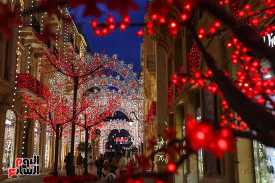 زينة عيد الميلاد فى شوارع بيروت زينة عيد الميلاد فى شوارع بيروت