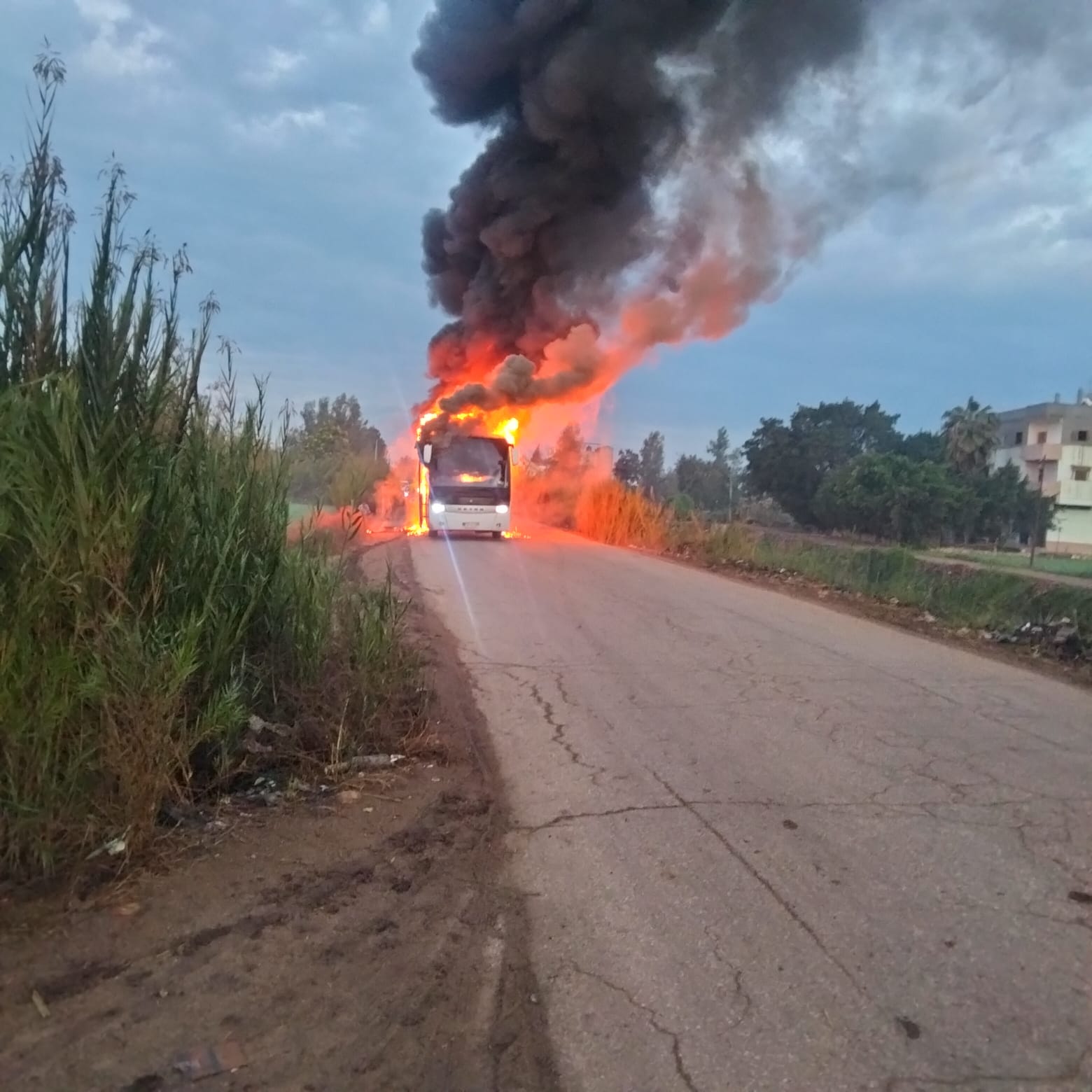 حريق بأتوبيس