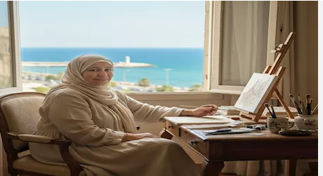 عبلة كامل فى صورة بالـ ai