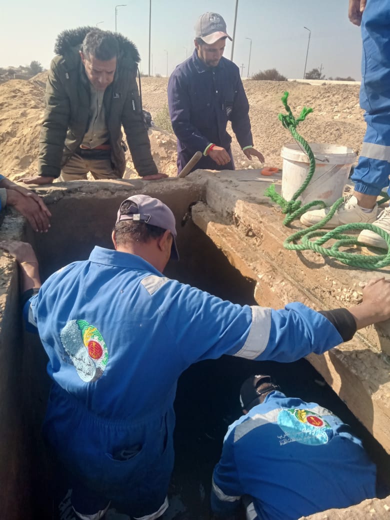 اصلاح الكسر المفاجئ المغذى لمنطقة كوبرى السلام اصلاح الكسر المفاجئ المغذى لمنطقة كوبرى السلام