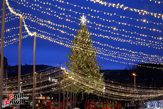 سجرة عيد الميلاد وسط فيلنيوس سجرة عيد الميلاد وسط فيلنيوس