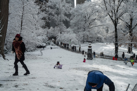 تساقط كثيف للثلوج في نيويورك  (1)