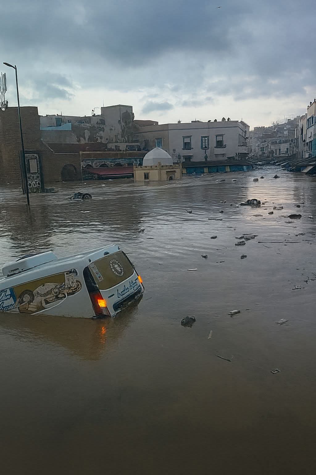 فيضانات آسفى فى المغرب