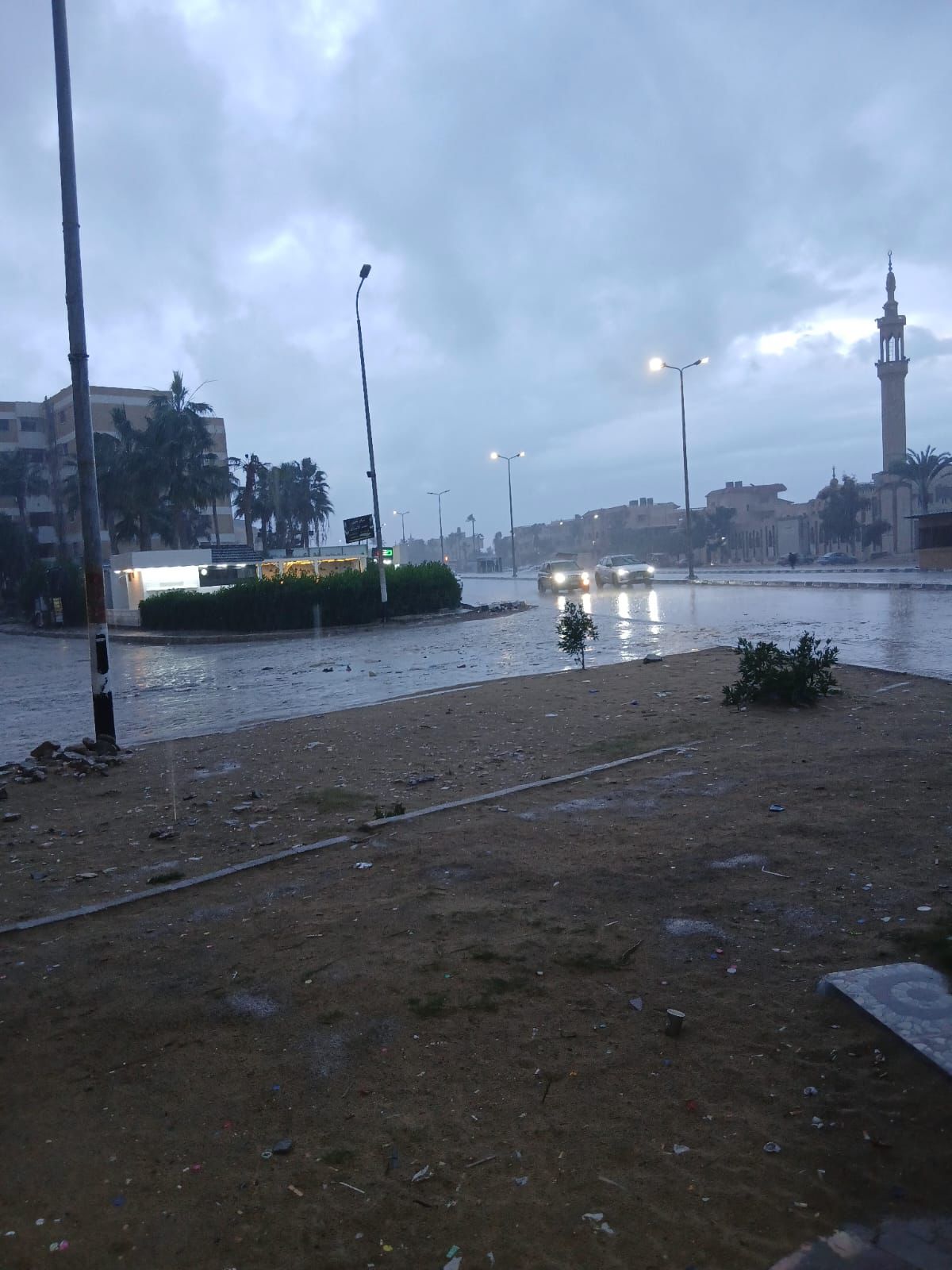 أمطار غزيرة بشمال سيناء