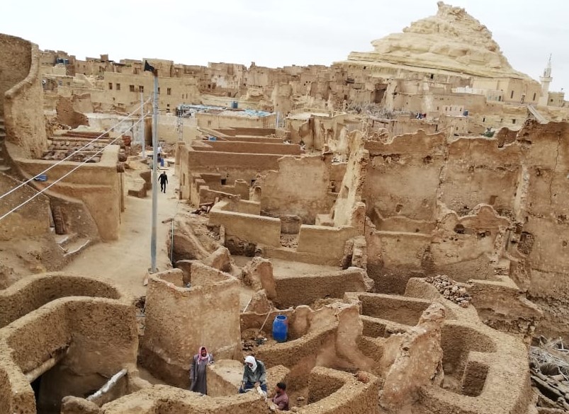 مباني مدينة شالي من أعلى - سيوة مباني مدينة شالي من أعلى - سيوة