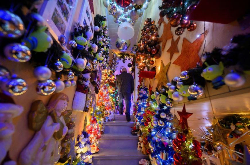 زوجان ألمانيان يحطمان الرقم القياسي العالمي لعدد أشجار عيد الميلاد في المنزل (5)