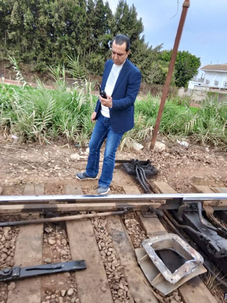 خروج قطار عن القضبان بالحامول (5)