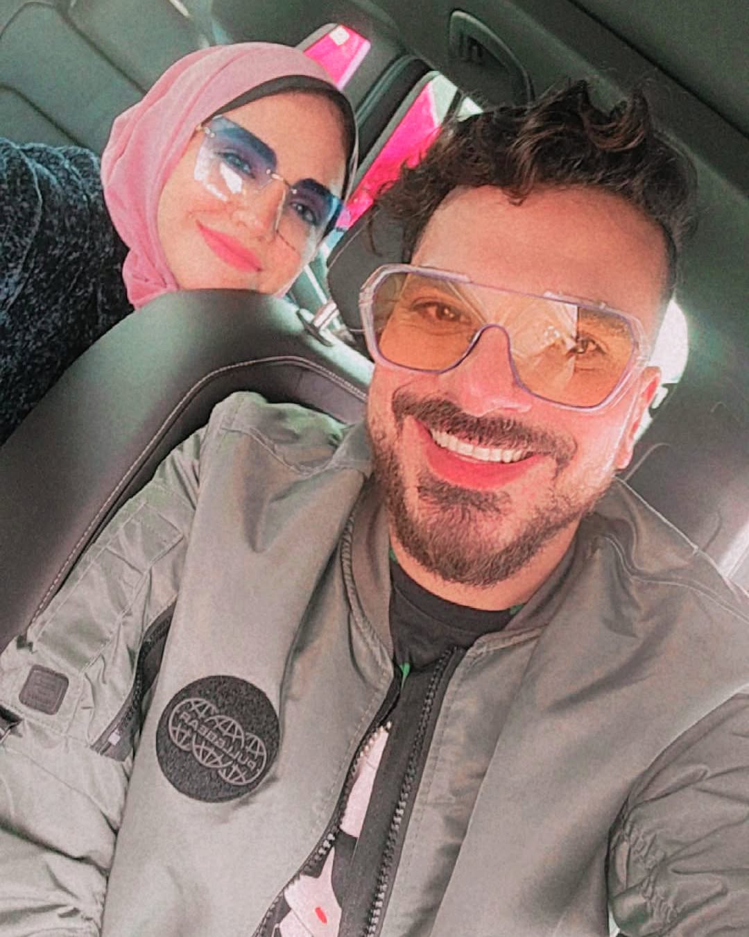 مصطفى ربيع مع طليقته سارة ربيع (2)