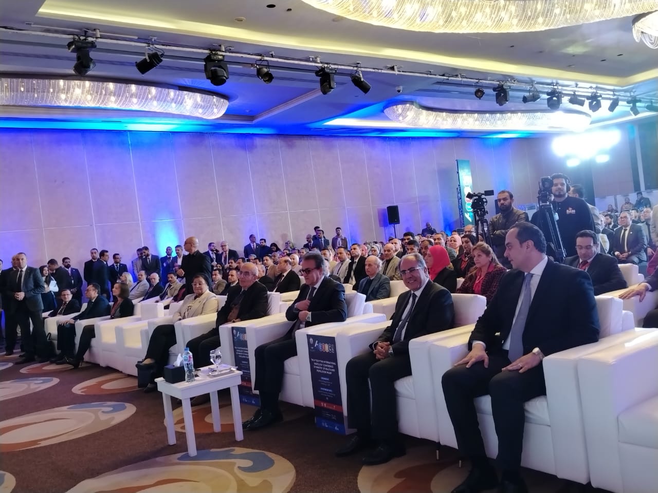 وزير الصحة ود احمد السبكى ود محمد فوزى خلال المؤتمر وزير الصحة ود احمد السبكى ود محمد فوزى خلال المؤتمر