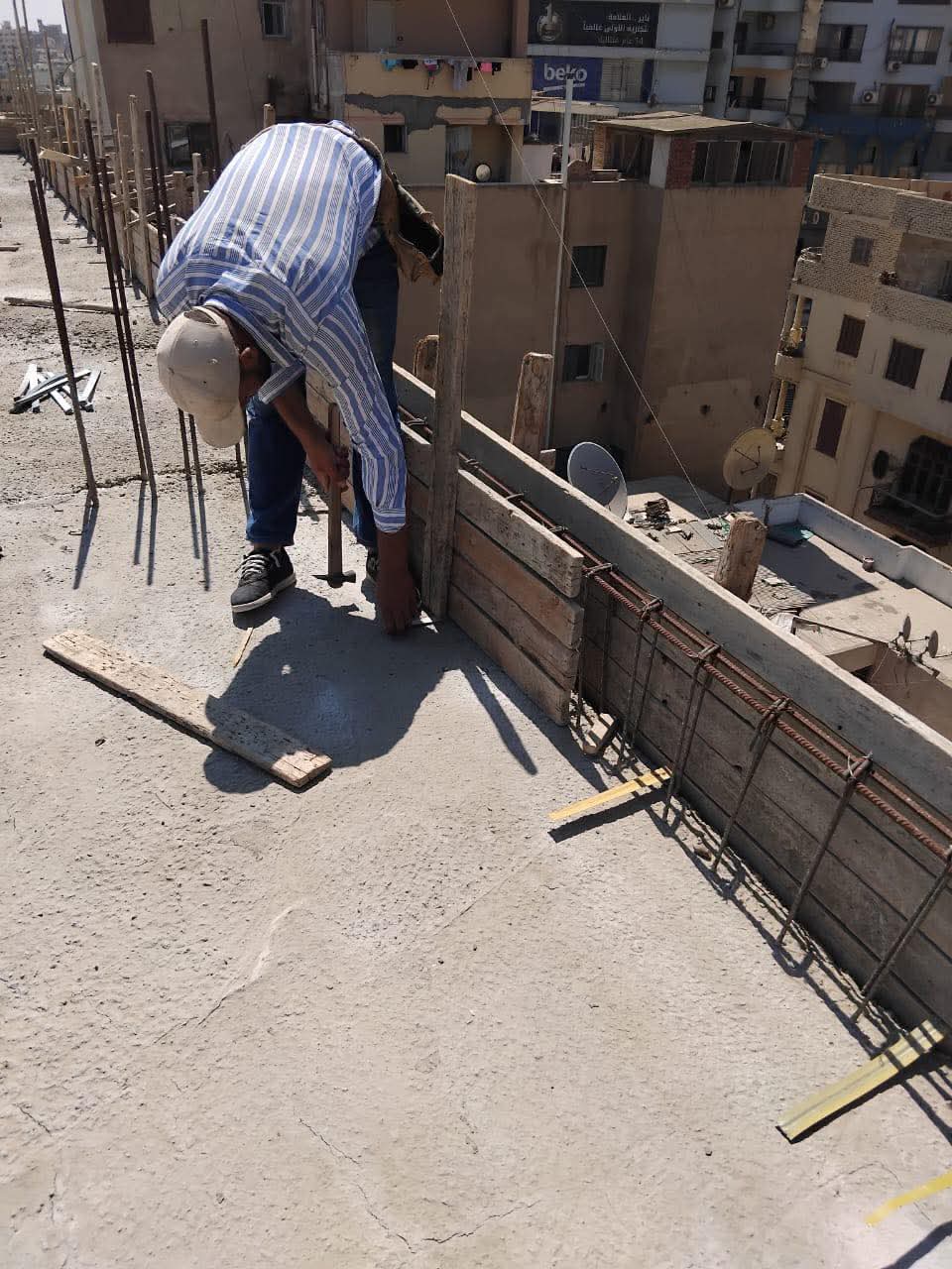 الأعمال الإنشائية للمبني الإداري بمحافظة الغربية