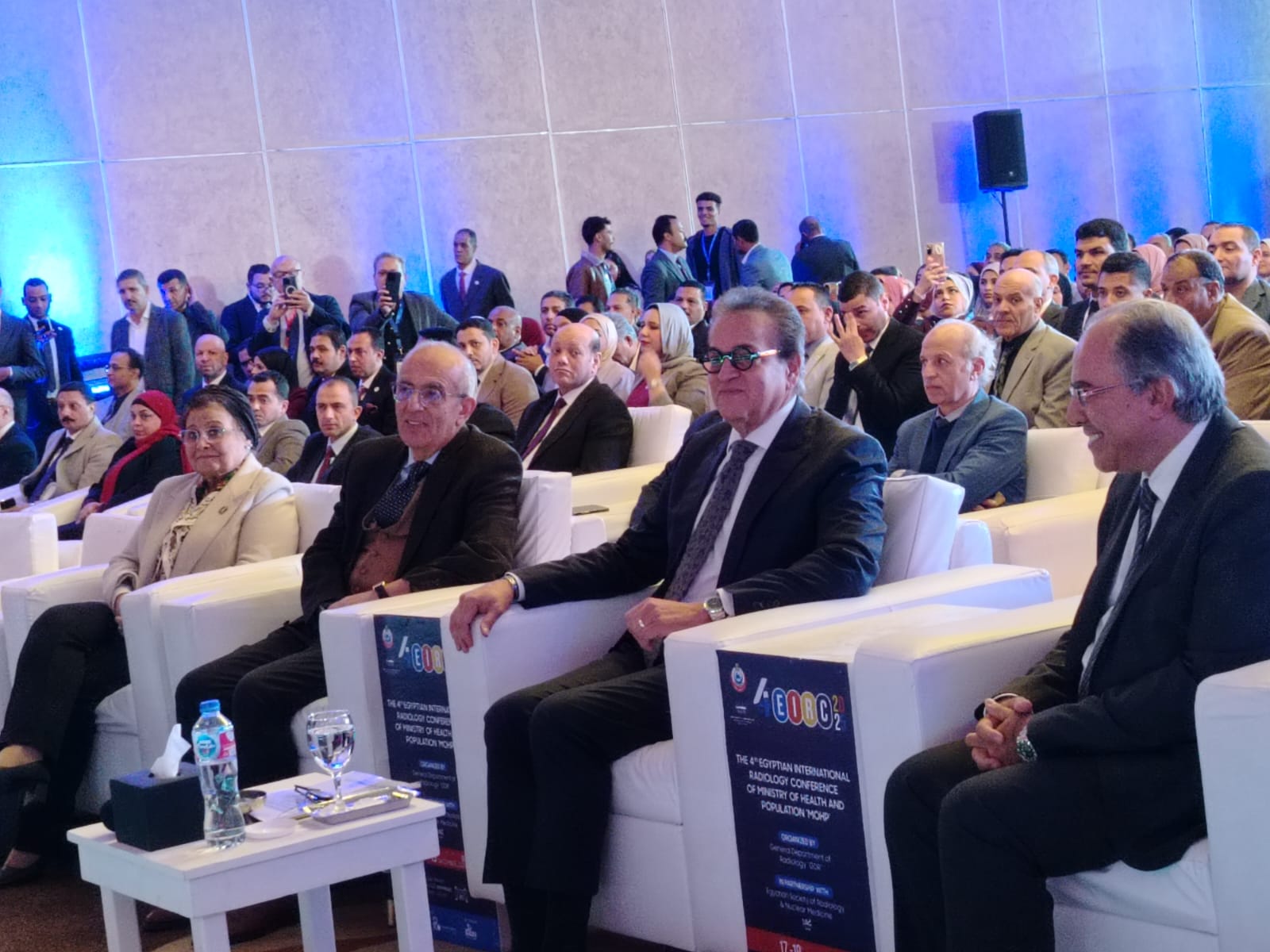 وزير الصحة ود حاتم الجبلي ود عبلة الالفى ود محمد فوزى خلال المؤتمر وزير الصحة ود حاتم الجبلي ود عبلة الالفى ود محمد فوزى خلال المؤتمر