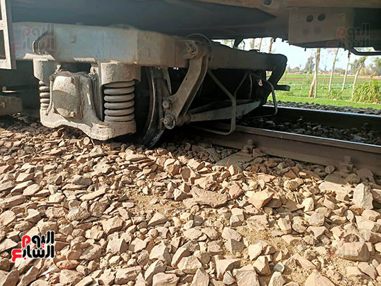 خروج-قطار-عن-القضبان-بمحطة-الحامول-فى-المنوفية-(5)