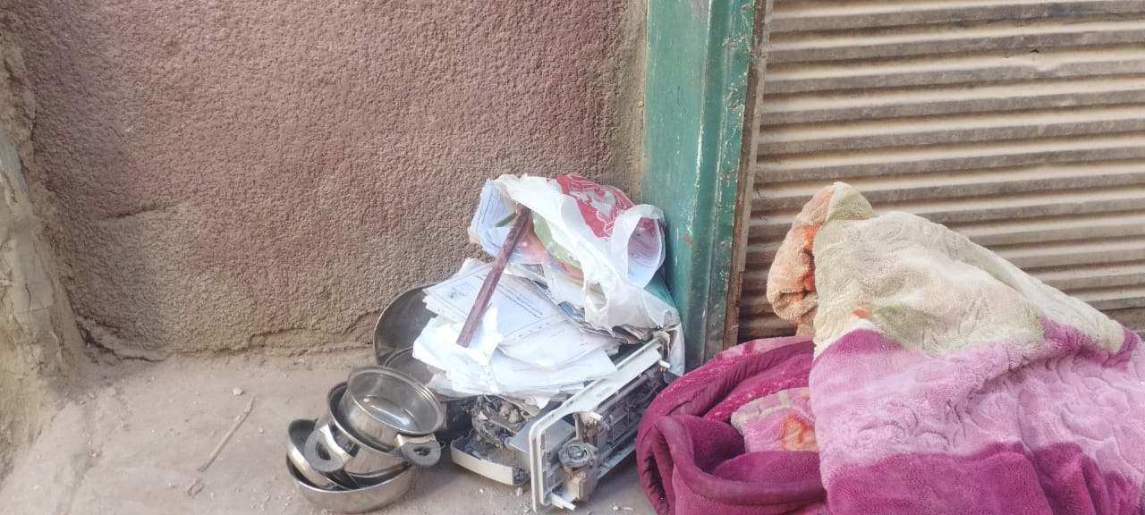 حطام المنزل المنهار بالمنيا (1)