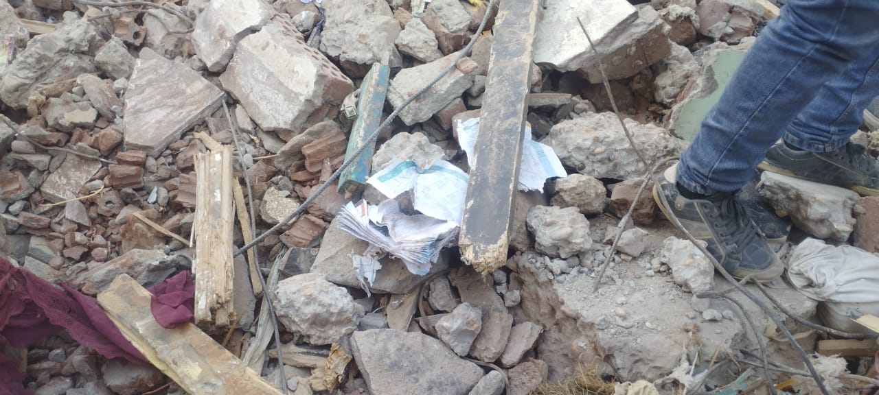 حطام المنزل المنهار بالمنيا (3)