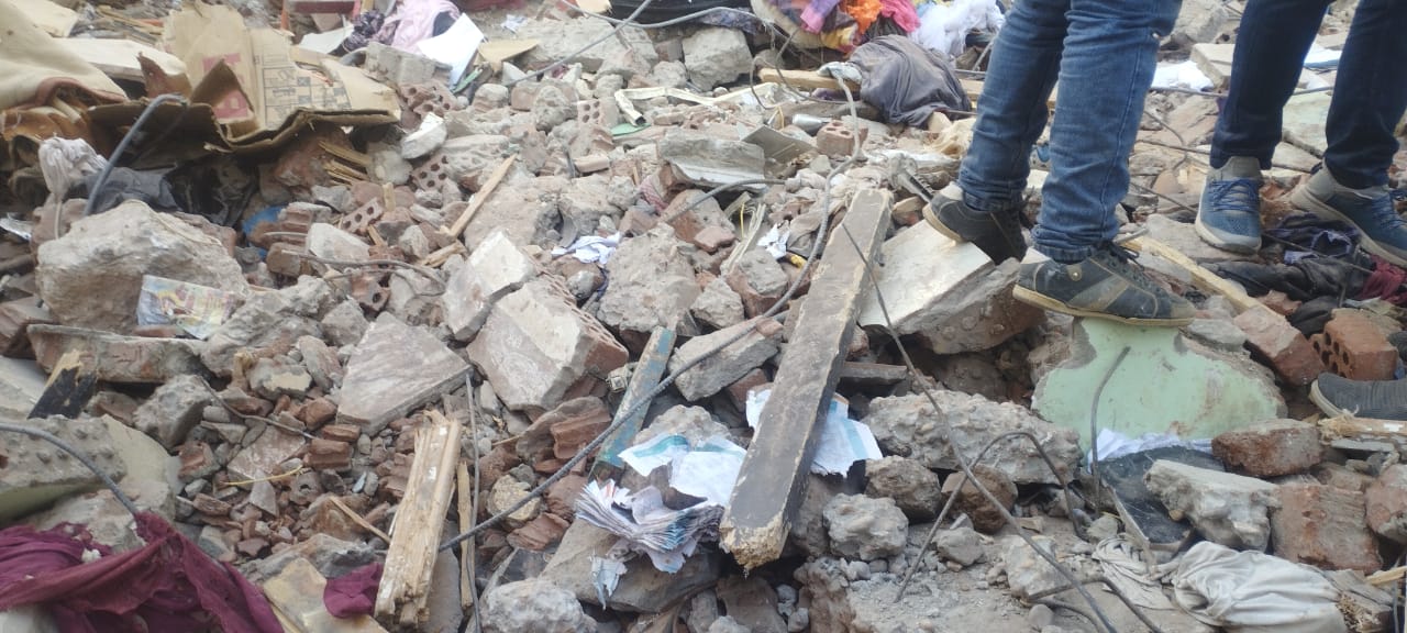 حطام المنزل المنهار بالمنيا (4)