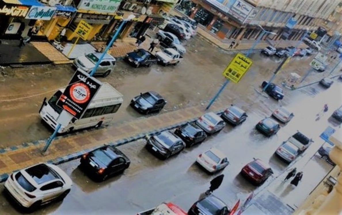 شوارع مطروح وقت المطر