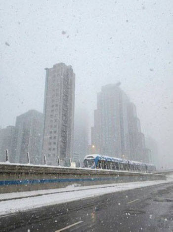 الرياض تكتسى بالثلوج الرياض تكتسى بالثلوج