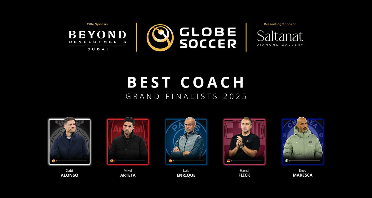 القائمة النهائية للمدربين المرشحين لجائزة أفضل مدرب