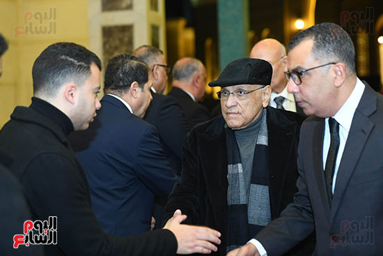 يوسف القعيد فى عزاء صابر عرب