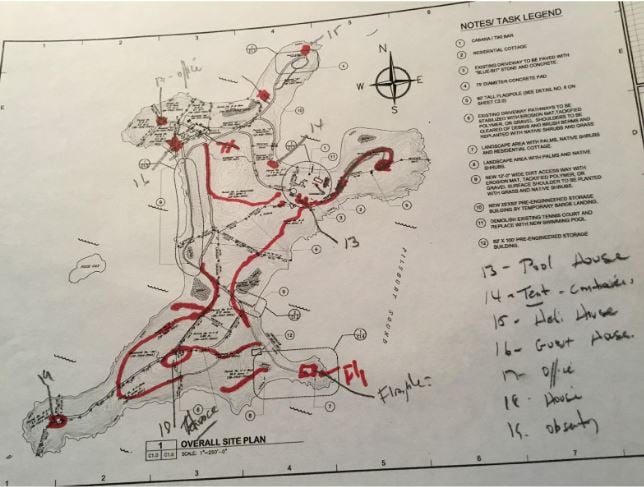 خريطة لجزيرة ابستين