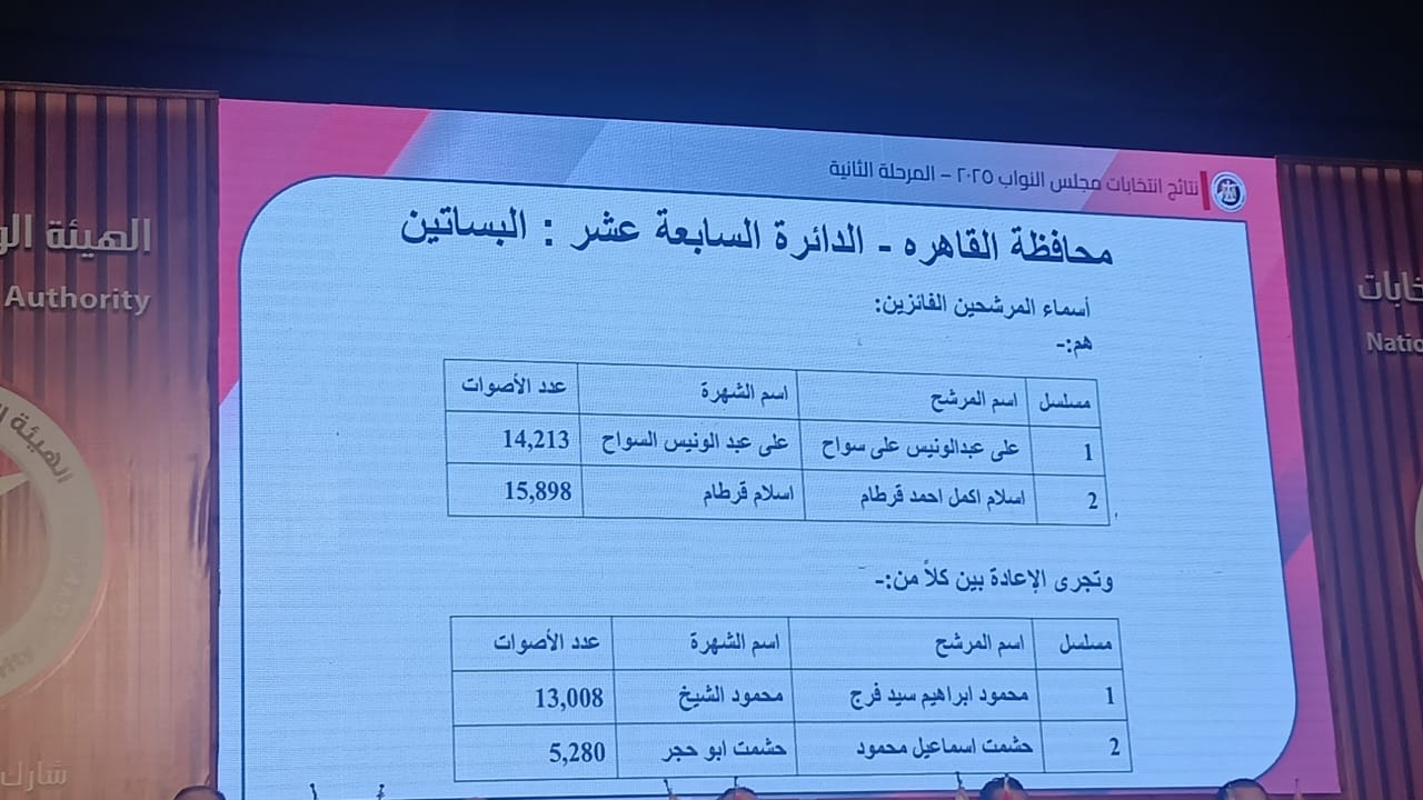 نتائج انتخابات البرلمان في 15 دائرة  (14)